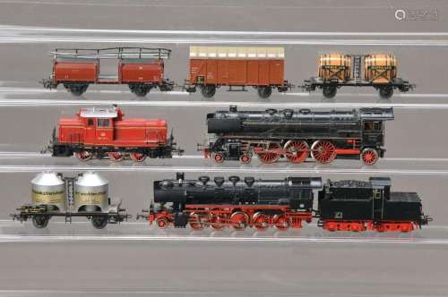 Märklin, large Lot of locomotives, wagon and