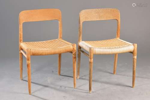 set of 4 chairs 'Model 75', designed by Niels Möller