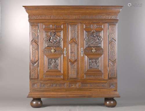 Baroque cupboard, Northern Germany, dat. 1799,oak