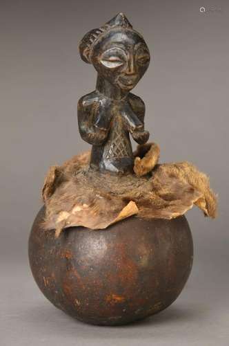 calabash, Baule, around 1930, female half figurine