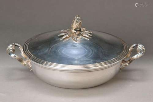 Lidded bowl, Christofle Paris, 2. Half 20.th c., silver