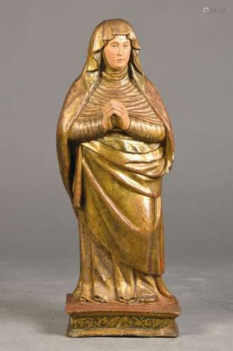 figure of a saint, probably Bohemia or Austria