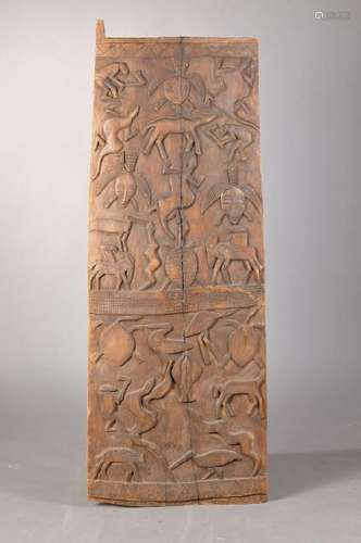 Large door, probably Senufo/Burkina Faso, carved wood