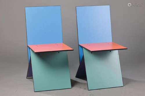 4 chairs 'Vilbert', Verner Panton, 1993-94, produced of