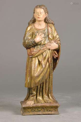 figure of a saint, German, around 1720/30, basswood