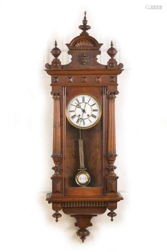 Large wall clock, Lenzkirch around 1897/98, opulent