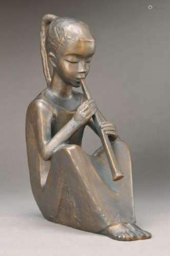 bronze sculpture of Hans Prasch, 1925-1999, sculptor of