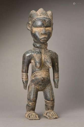 Standing female figure, Dan, Liberia, strong influence