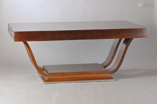 extending table, France, 1930s, palisander veneer