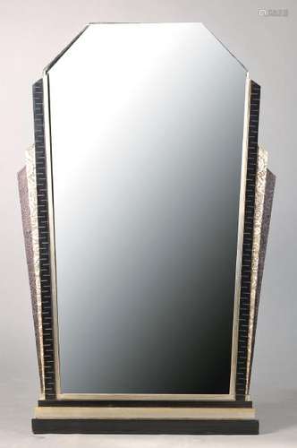 mirror, France, Art Deco, 1930s, wooden frame in black