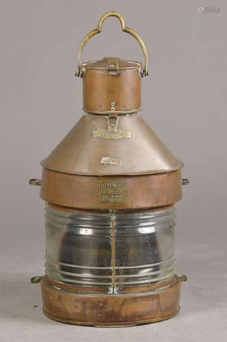 Large ship's lantern, brand mark Mathead George & Co