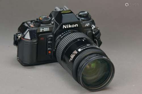 Camera Nikon AF F-501, with lens AF Nikkor 35 -135mm