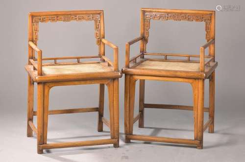 pair of armchairs, probably China, 1. H. 20th c