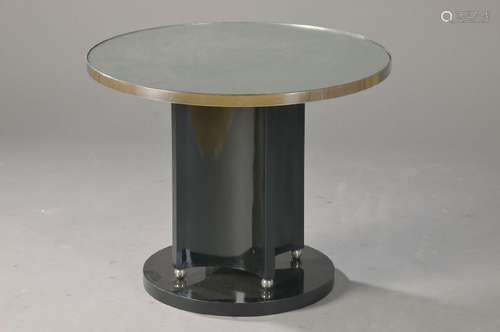 Side table, France, 1930/40s, wooden foot black