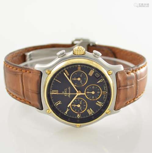 EBEL gents wristwatch with chronograph in steel/gold