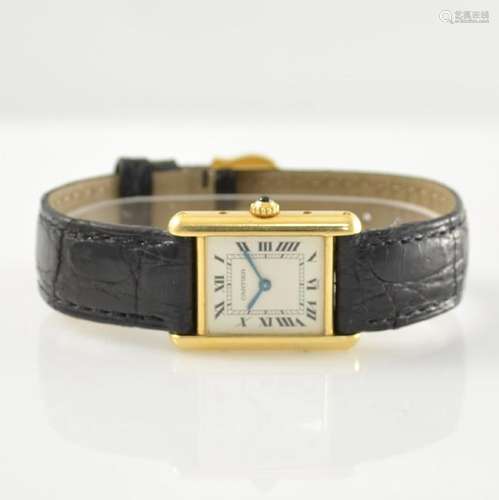 CARTIER Tank 18k yellow gold ladies wristwatch