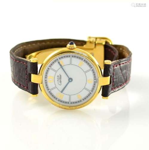 CARTIER Vermeil 1861 wristwatch gold plated silver case