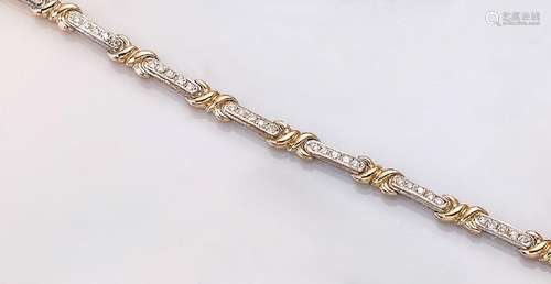 18 kt gold bracelet with brilliants