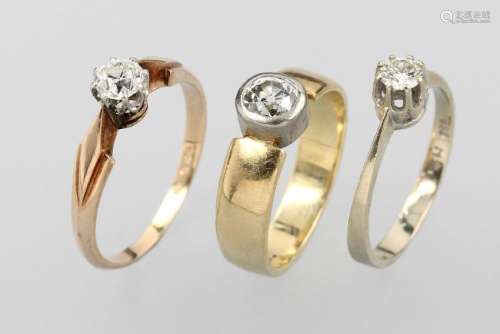 14 kt gold jewellery with diamonds