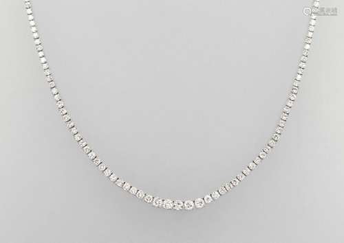 18 kt gold rivierenecklace with brilliants