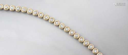 14 kt gold rivierebracelet with brilliants