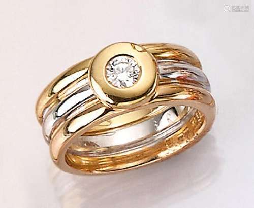 18 kt gold ring with brilliant