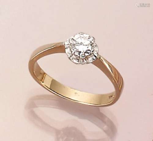 14 kt gold ring with diamond