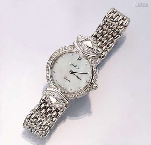 18 kt gold ladies' wristwatch with brilliants