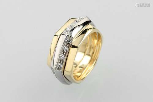 14 kt gold ring with brilliants