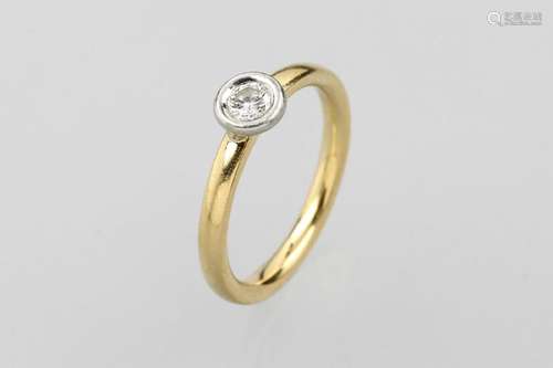 18 kt gold ring with brilliant