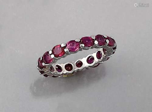 18 kt gold memoryring with rubies