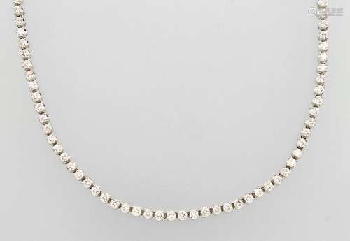 14 kt gold rivierenecklace with brilliants