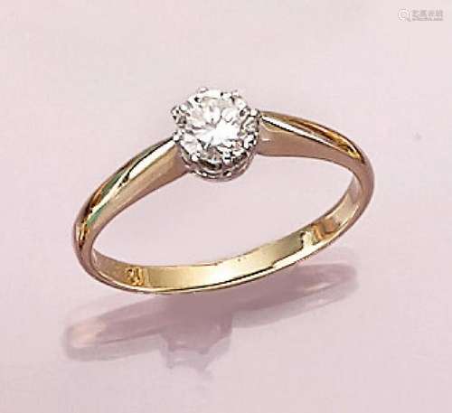 14 kt gold ring with diamond