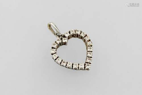 18 kt gold heartpendant with diamonds