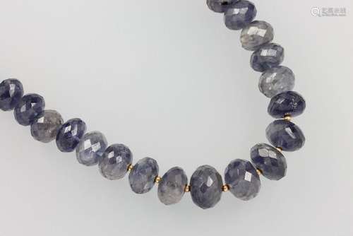 Chain made of iolite-rondels