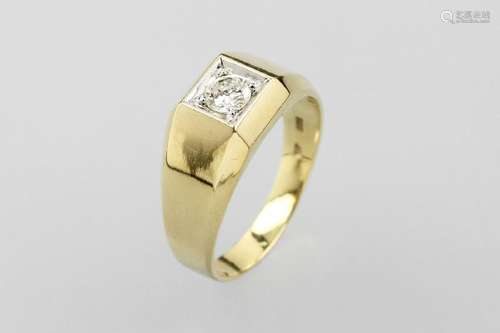 14 kt gold ring with brilliant