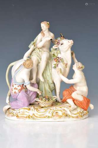 figurine, Meissen, around 1880/90, Europe on the bull