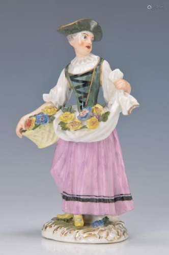 figurine, Meissen, around 1750, flower seller, design