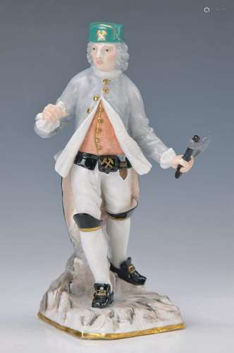 figurine, Meissen, around 1880, miner, Model no. 1382