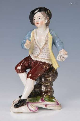 figurine, Frankenthal, in front 1755-59, sitting