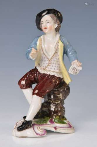 figurine, Frankenthal, in front 1755-59, sitting