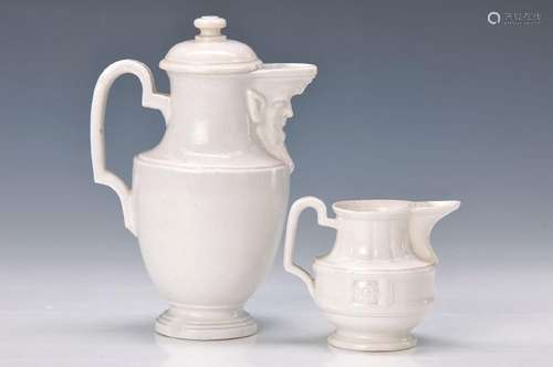 two pots, Frankenthal, around 1770, Empire style