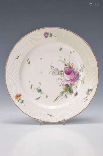 plate, Frankenthal, around 1770/80, painting of