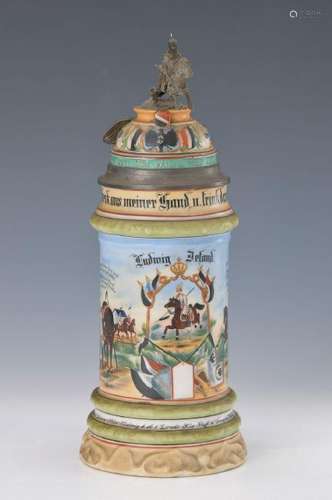 regimental stein, 1. Wstradr. Kür Regt. v. Driesen, No