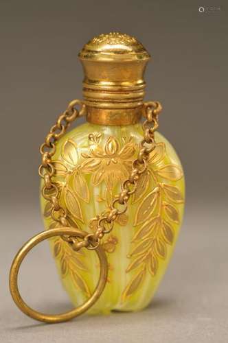 small perfume bottle, France, around 1900, colorless