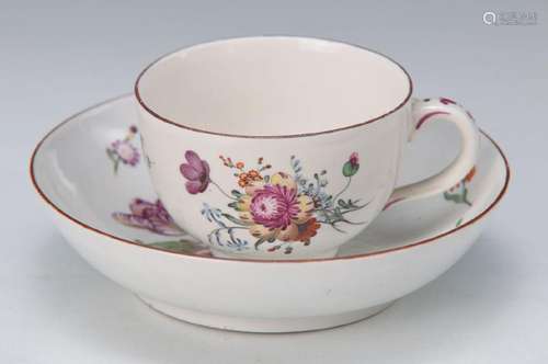 cup with saucer, Frankenthal, 1770/80, painted in