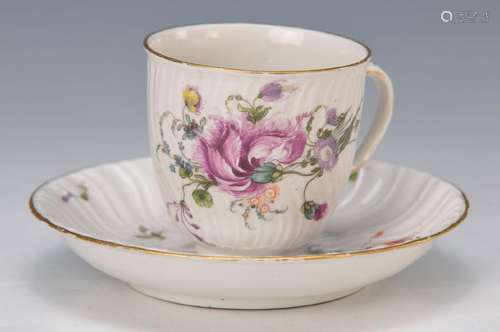 cup with saucer, Frankenthal, around 1765, wall with