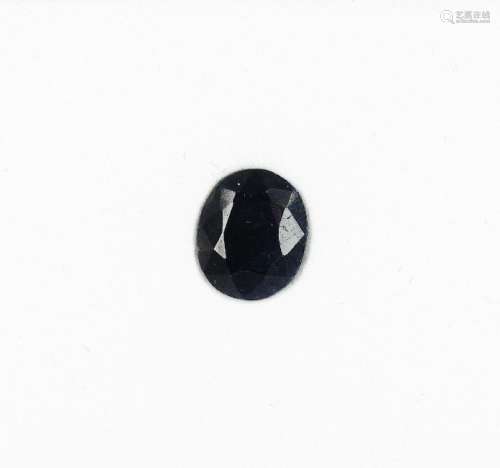 Loose oval bevelled sapphire
