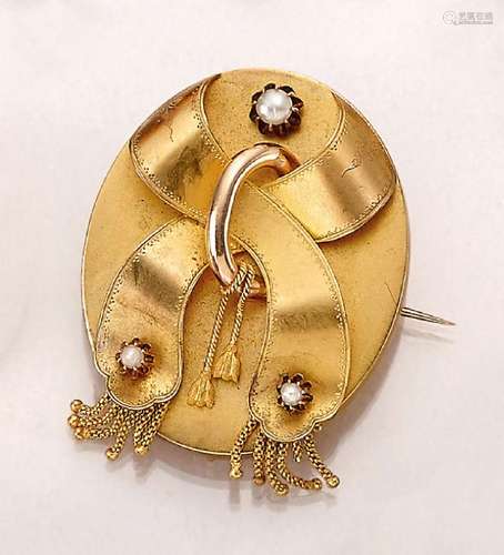 14 kt gold brooch, german approx. 1860