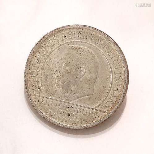 Silver coin, 5 Mark, German Reich